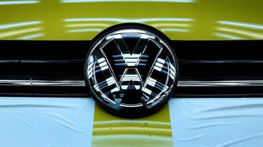 The logo of German car maker Volkswagen (VW) is seen on a Golf VII car at an assembly line at VW plant in Wolfsburg, central Germany, on March 9, 2017. (AFP)