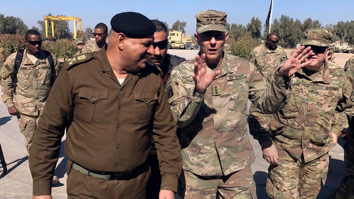 الجنرال ستيفان تاونسند الذي يقود قوات التحالف العسكري الدولي في بغداد