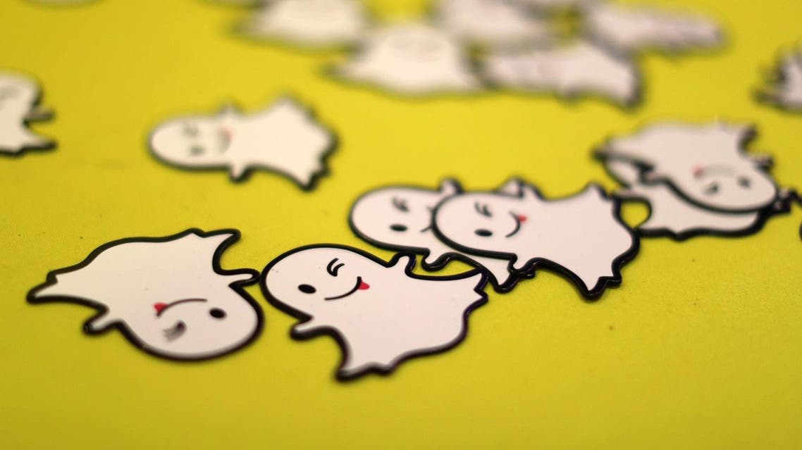 The logo of messaging app Snapchat is seen at a booth at TechFair LA, a technology job fair, in Los Angeles, California, U.S., January 26, 2017. REUTERS
