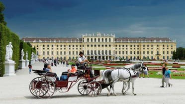 A traditional Fiaker horse carriage passes imperial Schoenbrunn palace in Vienna, Austria, June 14, 2016. (Reuters)