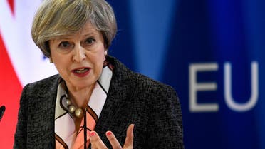 Britain's Prime Minister Theresa May attends a news conference during the EU Summit in Brussels, Belgium, March 9, 2017. (Reuters)