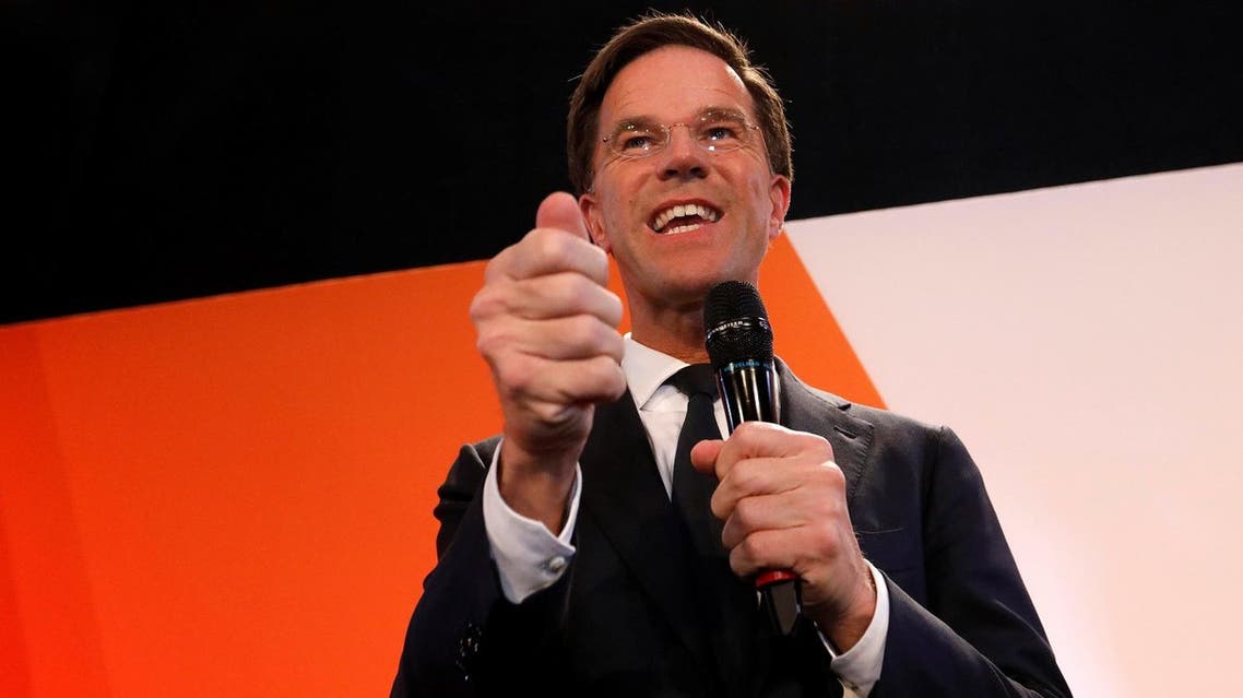 Rutte received congratulatory messages from European leaders and spoke with some by telephone. (Reuters)