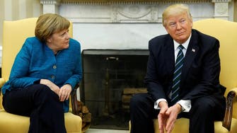 The handshake that wasn’t: Trump appears to snub Merkel 