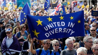 Tens of thousands protested Saturday under sunny skies in London against plans for Britain to withdraw from the European Union.  The Unite for Europe march, which saw many people carrying bright blue EU flags, came just days before Britain is expected to begin its formal separation from the other 27 nations in the EU.  The crowds observed a minute of silence at Parliament Square as a tribute to the four victims killed and dozens wounded in an attack Wednesday on Parliament. Many bowed their heads as Big Ben chimed and placed flowers at Parliament’s gate to honor the victims.  Police did not provide a crowd estimate. Organizers said more than 25,000 people were present. There was also a smaller anti-Brexit protest march in Edinburgh, Scotland.  Organizers considered delaying the long-planned march because of the attack - in part to avoid putting extra strain on British police - but decided to go ahead.  Liberal Democrat leader Tim Farron told the crowd that “democracy continues” despite the assault.  “We stand in defiance of that attack,” he said.  Prime Minister Theresa May plans to trigger Article 50 of the EU treaty on Wednesday, setting the Brexit process in motion. Negotiations are expected to take at least two years.  Britain voted in a June 23 referendum to leave the EU.