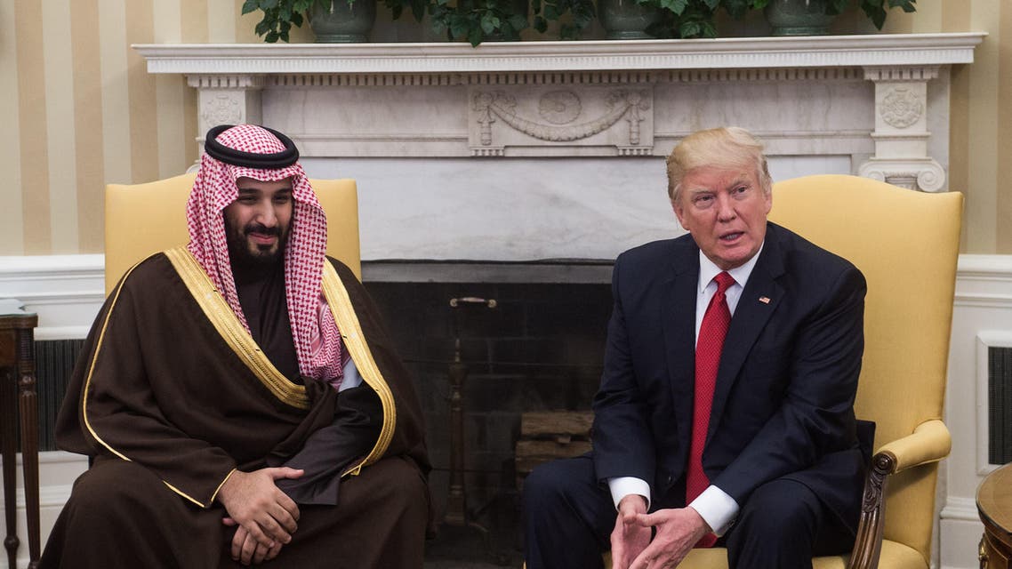 جانب من لقاء الرئيس دونالد ترمب والأمير محمد بن سلمان في البيت الأبيض