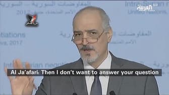 Syria UN Ambassador Bashar al-Ja’afari refuses Al Arabiya’s question… again