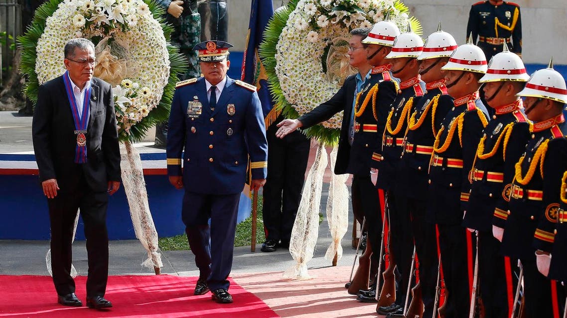 Secretary Ismael Sueno, left, of the Department of Interior and Local Government at an event with Philippine National Police Chief Director General Ronald "Bato" Dela Rosa (File Photo: AP /Bullit Marquez)