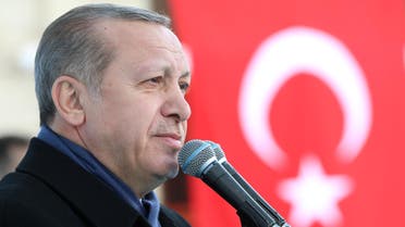 Turkish President Tayyip Erdogan speaks during a ceremony in Eskisehir, Turkey, March 17, 2017. (Reuters)