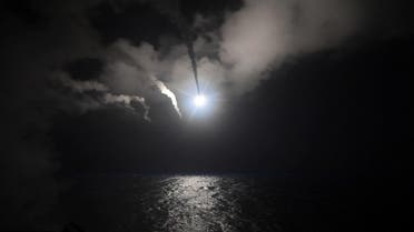 In this file image provided on Friday, April 7, 2017 by the US Navy, the guided-missile destroyer USS Porter (DDG 78) launches a tomahawk land attack missile in the Mediterranean Sea (Mass Communication Specialist 3rd Class Ford Williams/US Navy via AP)