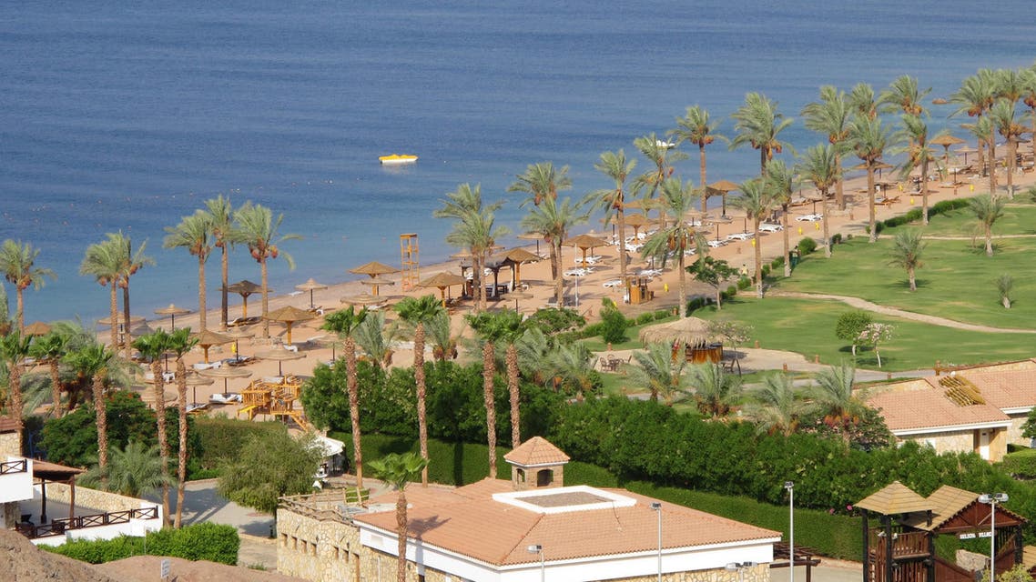 A picture taken on July 10, 2013 shows the facilities of the Hilton Taba Resort on the East coast of Egypt's Sinai Peninsula.
