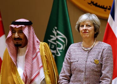 Saudi King Salman and Theresa May attend GCC summit on December 7, 2016, in the Bahraini capital Manama. (AFP)