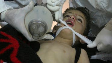 The toxic gas attack on April 4, which killed scores of children, prompted the US to launch missile strikes on a Syrian air base. (AP)