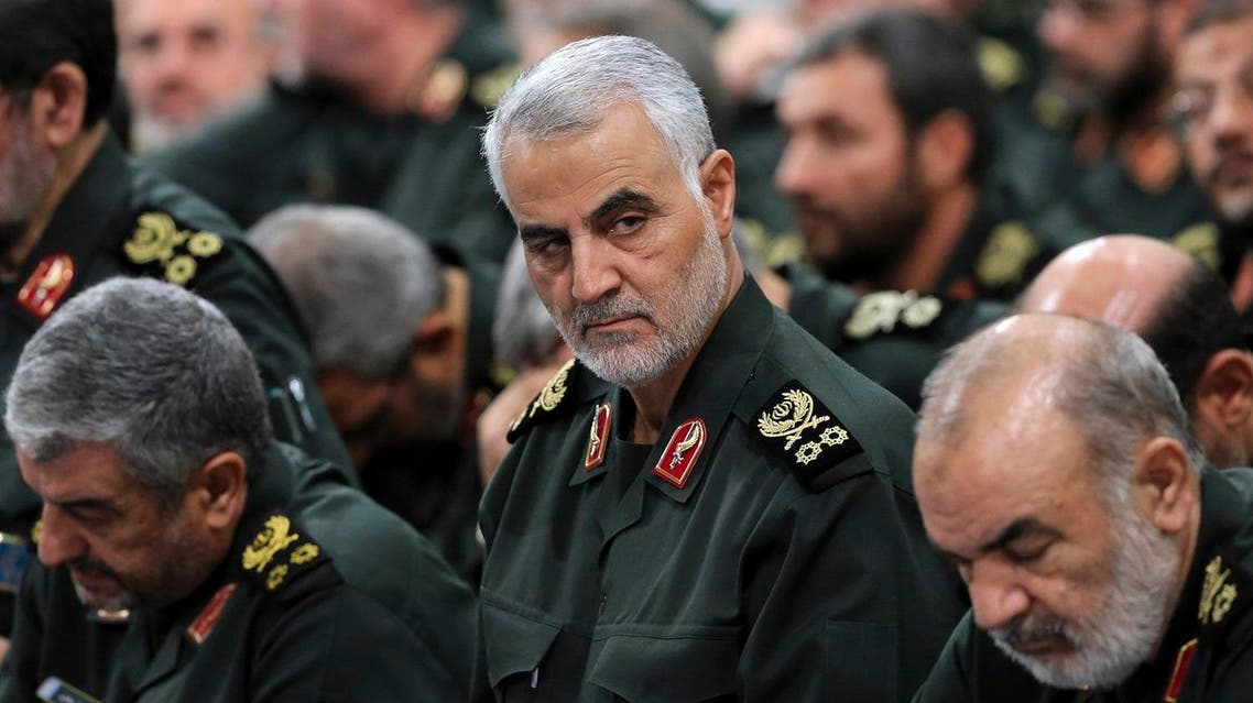 In this Sept. 18, 2016 photo released by an official website of the office of the Iranian supreme leader, Revolutionary Guard Gen. Qassem Soleimani, center, attends a meeting with Supreme Leader Ayatollah Ali Khamenei and Revolutionary Guard commanders in Tehran, Iran. As Saudi Arabia holds a naval drill in the strategic Strait of Hormuz, Soleimani, a powerful Iranian general was quoted, Wednesday, Oct. 5, 2016, by the semi-official Fars and Tasnim news agencies as suggesting the kingdom's deputy crown prince is so "impatient" he may kill his own father to take the throne. While harsh rhetoric has been common between the two rivals since January, the outrageous comments by Soleimani take things to an entirely different level by outright discussing Saudi King Salman being killed. (Office of the Iranian Supreme Leader via AP)