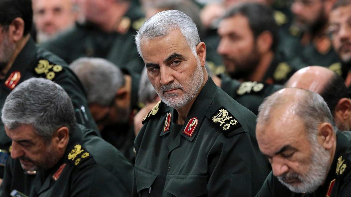 In this Sept. 18, 2016 photo released by an official website of the office of the Iranian supreme leader, Revolutionary Guard Gen. Qassem Soleimani, center, attends a meeting with Supreme Leader Ayatollah Ali Khamenei and Revolutionary Guard commanders in Tehran, Iran. As Saudi Arabia holds a naval drill in the strategic Strait of Hormuz, Soleimani, a powerful Iranian general was quoted, Wednesday, Oct. 5, 2016, by the semi-official Fars and Tasnim news agencies as suggesting the kingdom's deputy crown prince is so "impatient" he may kill his own father to take the throne. While harsh rhetoric has been common between the two rivals since January, the outrageous comments by Soleimani take things to an entirely different level by outright discussing Saudi King Salman being killed. (Office of the Iranian Supreme Leader via AP)