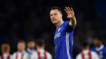 (FILES) This file photo taken on January 28, 2017 shows Chelsea's English defender John Terry waving at the end of the English FA Cup fourth round football match between Chelsea and Brentford at Stamford Bridge in London. Chelsea great John Terry will leave the club at the end of the season, the Premier League leaders announced on April 17, 2017. "John Terry and Chelsea Football Club today jointly announce our captain will leave the club at the end of the season," said a club statement. (AFP)