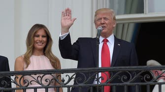 WATCH: Melania nudges President to put hand over heart during national anthem