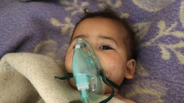A Syrian child receives treatment at a small hospital in the town of Maaret al-Noman following a suspected toxic gas attack in Khan Sheikhun, a nearby rebel-held town in Syria’s northwestern Idlib province, on April 4, 2017. Warplanes carried out a suspected toxic gas attack that killed at least 35 people including several children, a monitoring group said. The Syrian Observatory for Human Rights said those killed in the town of Khan Sheikhun, in Idlib province, had died from the effects of the gas, adding that dozens more suffered respiratory problems and other symptoms. AFP