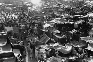 View of the Bangladesh government run camp for members of the Bihari minority on March 4, 1972. (AP)