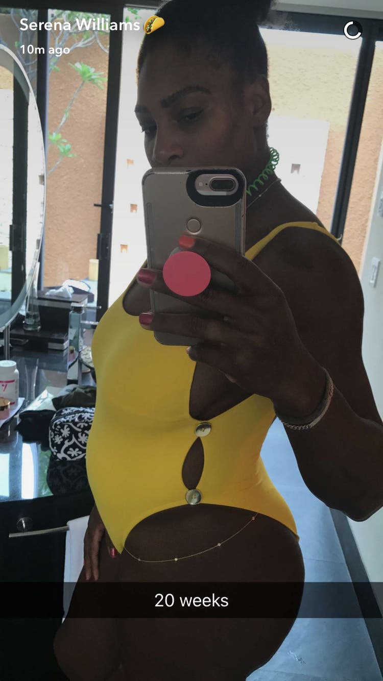 serena williams snapchat