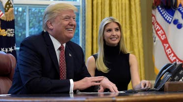 In this April 24, 2017, photo, President Donald Trump, accompanied by his daughter Ivanka Trump, talks via video conference with International Space Station Commander Peggy Whitson from the Oval Office of the White House in Washington. Not since John F. Kennedy appointed his brother Bobby to be attorney general and his brother-in-law to head the Peace Corps has a president leaned as heavily on his family as has Donald Trump. Ivanka Trump, who once said she’d stick to the role of daughter, now has a West Wing office and the title of assistant to the president after she discovered that “having one foot in and one foot out wouldn’t work.” (AP)