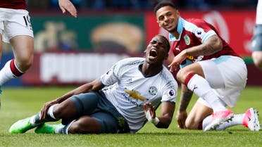 Britain Football Soccer - Burnley v Manchester United - Premier League - Turf Moor - 23/4/17 Manchester United's Paul Pogba is fouled by Burnley's Andre Gray Action Images via Reuters / Jason Cairnduff Livepic EDITORIAL USE ONLY. No use with unauthorized audio, video, data, fixture lists, club/league logos or "live" services. Online in-match use limited to 45 images, no video emulation. No use in betting, games or single club/league/player publications. Please contact your account representative for further details. REUTERS