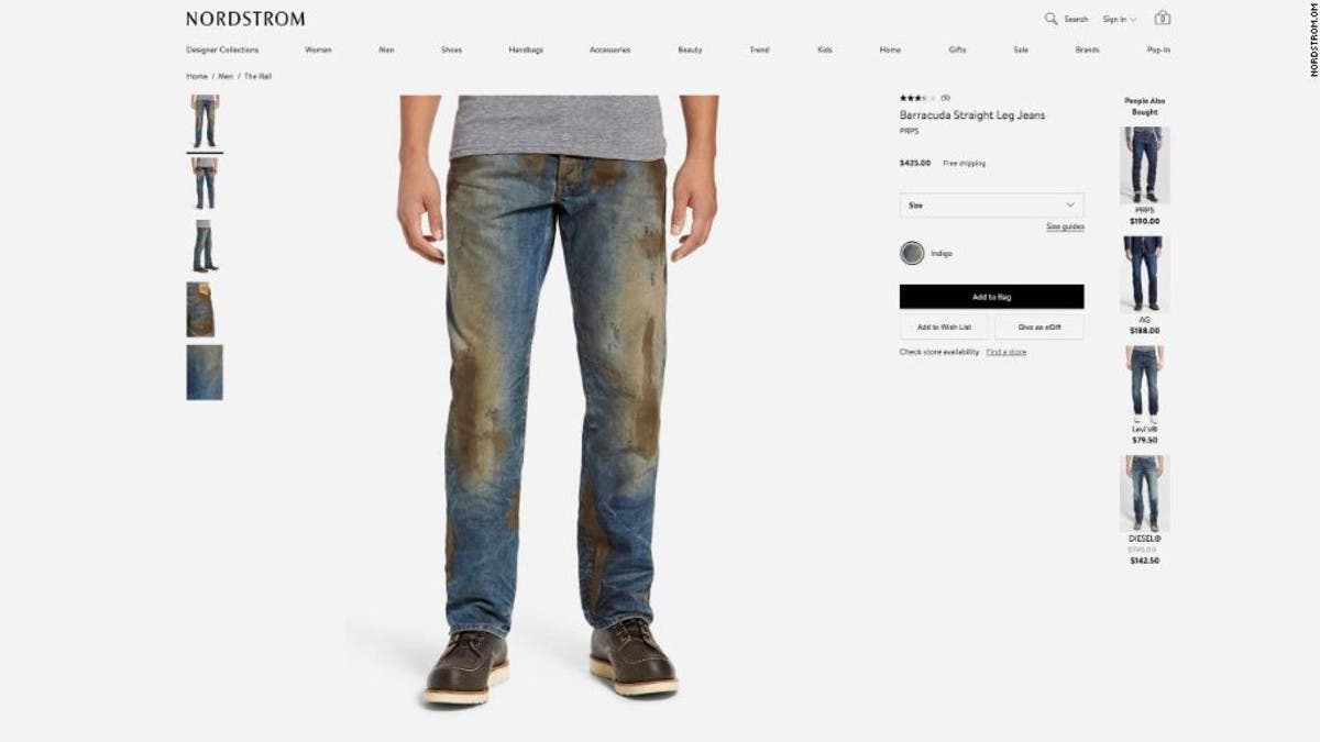 Universeel Virus vaak $425 jeans coated with fake dirt go viral | Al Arabiya English