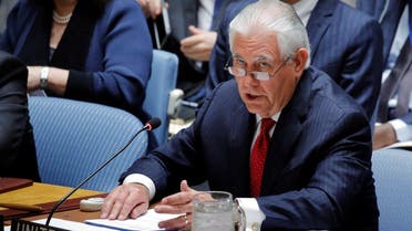 US Secretary of State Rex Tillerson speaks during a UN Security Council meeting on the situation in North Korea  on April 28, 2017. (Reuters)