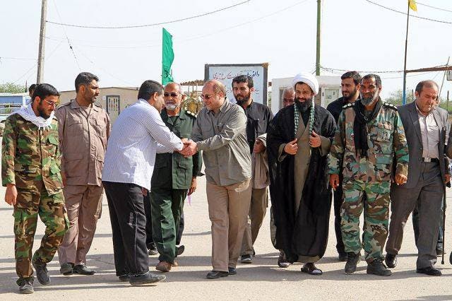 حسن كرد ميهن مع محمدباقر قاليباف عمدة طهران ومرشح الرئاسة