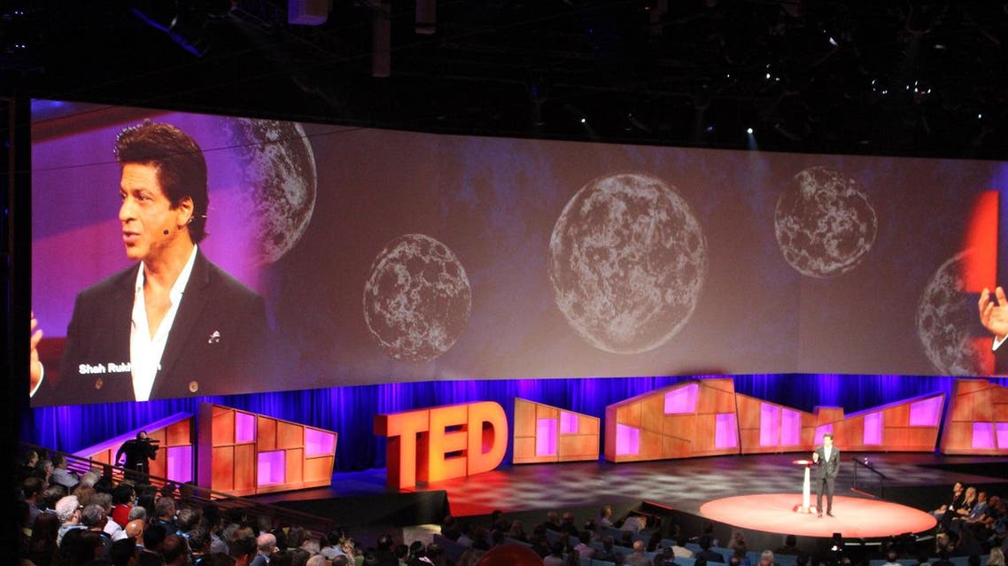 Indian film superstar Shah Rukh Khan speaks at a TED Conference in Vancouver on April 27, 2017. (AFP)