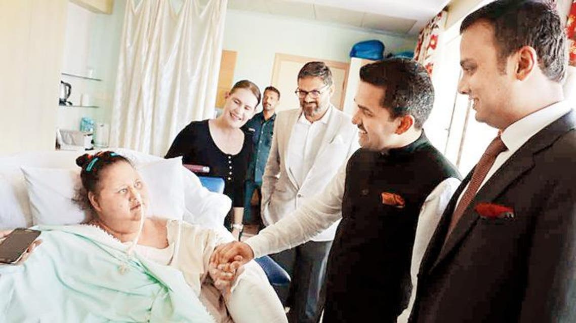 eman with Abu Dhabi-based doctors/officials
