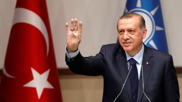  أردوغان في احتفال بمناسبة عودته إلى حزب العدالة والتنمية الحاكم في أنقرة