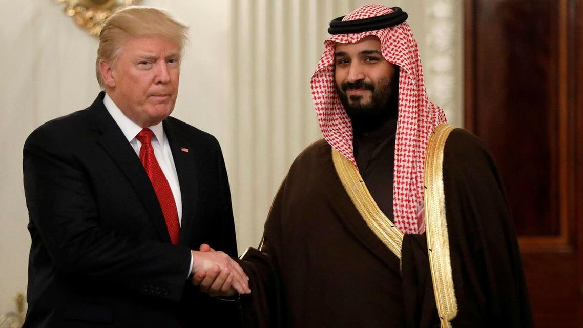 US President Donald Trump and Saudi Deputy Crown Prince and Minister of Defense Mohammed bin Salman meet at the White House in Washington March 14, 2017. (Reuters)