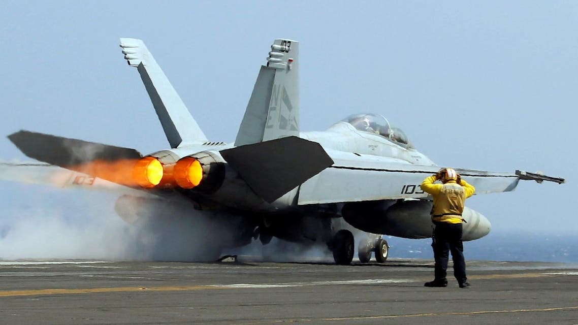 A U.S. Navy F18 fighter jet takes off from aircraft carrier USS Carl Vinson during a routine exercise. (Reuters)