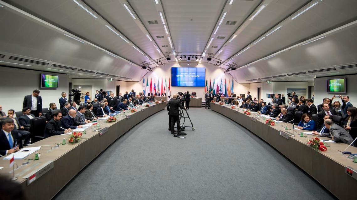 OPEC ministers attend a meeting at the OPEC headquarters in Vienna, Austria on November 30, 2016. (AFP)