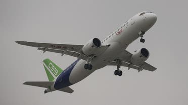 China’s home-grown C919 passenger jet takes off on its first flight at Pudong International Airport in Shanghai, China May 5, 2017. (Reuters)