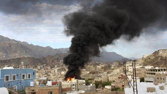 Arab coalition launches air strikes on Houthi sites in Yemen’s Taiz