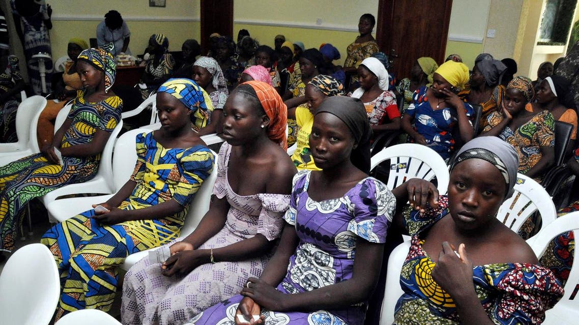 Chibok school girls recently freed from Boko Haram captivity are seen in Abuja, Nigeria, Sunday, May 7, 2017. (AP)