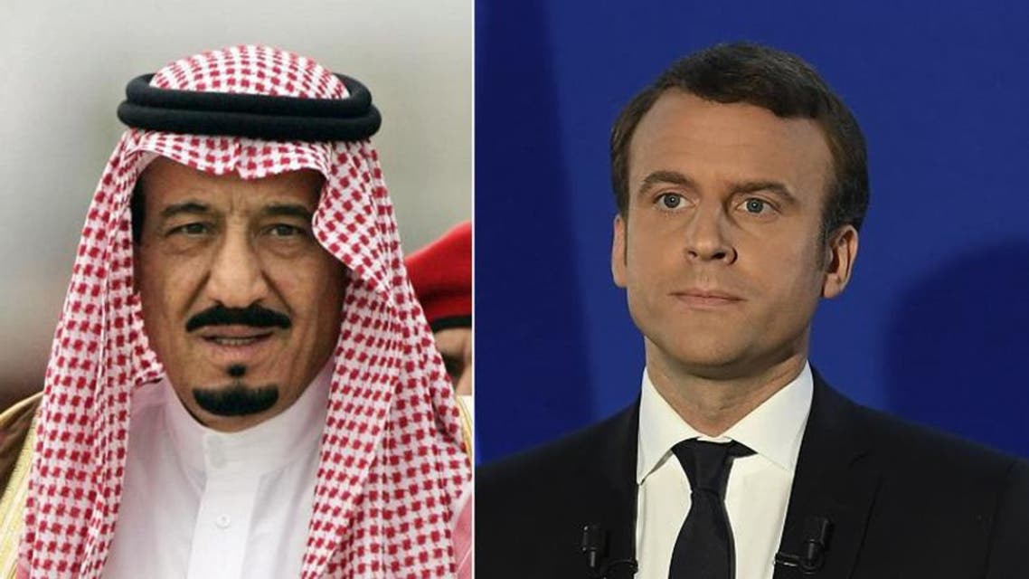 Saudi King Salman congratulates Emmanuel Macron on French presidential win. (SPA/Reuters)