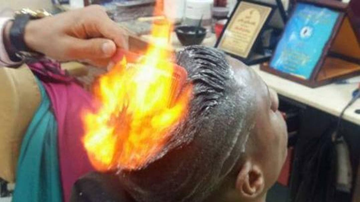 Flaming haircut puts French salon under fire after stylist attempts viral  stunt | Al Arabiya English