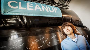 Dutch environmental activist and innovator Boyan Slat attends the presentation and the unveiling of his prototype of The Ocean Cleanup project. (AFP)