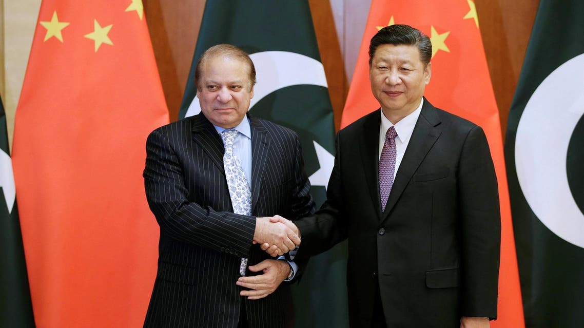 Pakistani Prime Minister Nawaz Sharif meets Chinese President Xi Jinping ahead of the Belt and Road Forum in Beijing, China May 13, 2017. REUTERS/Jason Lee