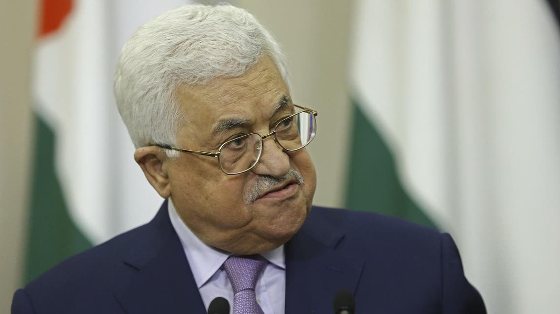 Palestinian President Mahmoud Abbas attends an opening of the Center via a teleconference with Bethlehem. (File Photo: Reuters)