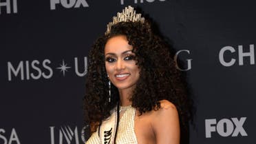 2017 Miss USA Kara McCullough of the District of Columbia poses during a press conference after the pageant. (Reuters)