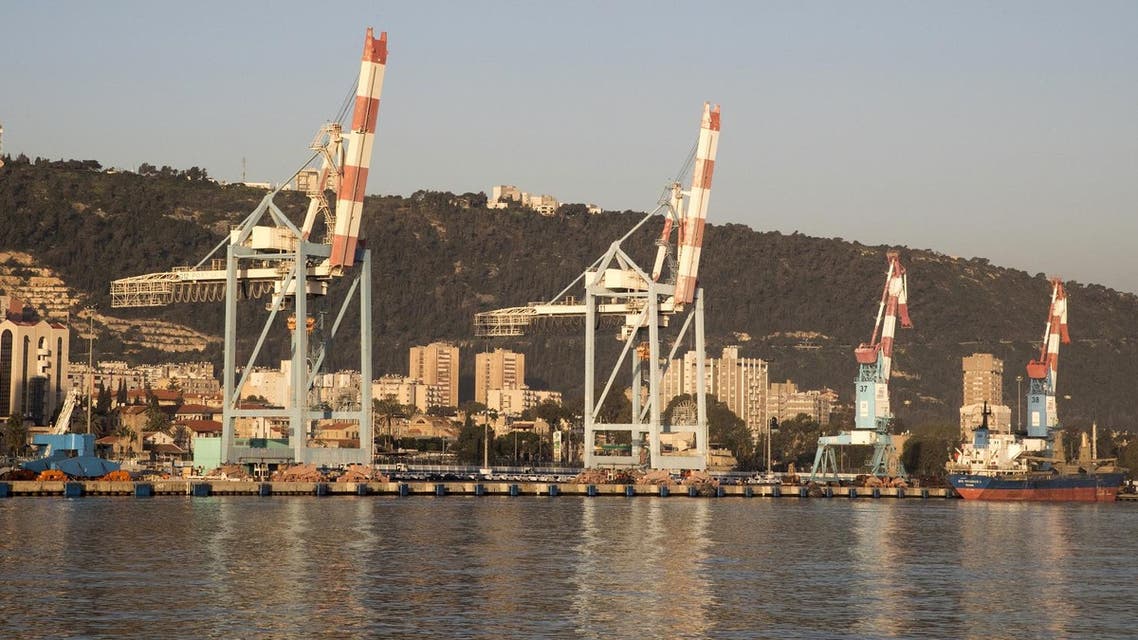 A picture taken on April 6, 2017 shows a part of the port in the Israeli mediterranean coastal city of Haifa. (AFP)