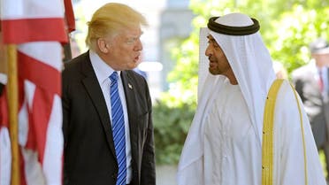 President Donald Trump welcomes Abu Dhabi's Crown Prince Sheikh Mohammed bin Zayed Al Nahyan to the White House in Washington. (AP)