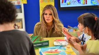 IN PICTURES: Melania Trump visits the American International School in Riyadh