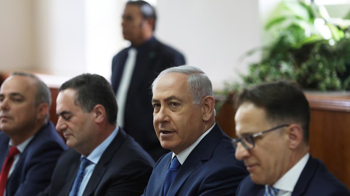 Israeli Prime Minister Benjamin Netanyahu attends a weekly cabinet meeting in Jerusalem May 21, 2017. (Reuters)