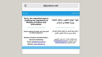 هذه قائمة المواقع القطرية المحجوبة في السعودية