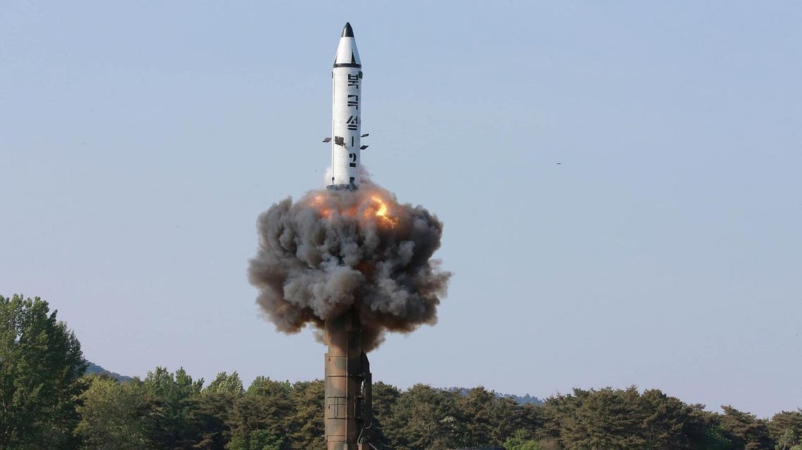 ballistic missile Pukguksong-2's launch test in this undated photo released by North Korea's Korean Central News Agency (KCNA) May 22, 2017.