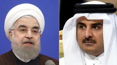 Iranian President Rouhani received a call from Qatari Emir Tamim Al Thani on Saturday, according to the official website of the Iranian presidency. (AFP)
